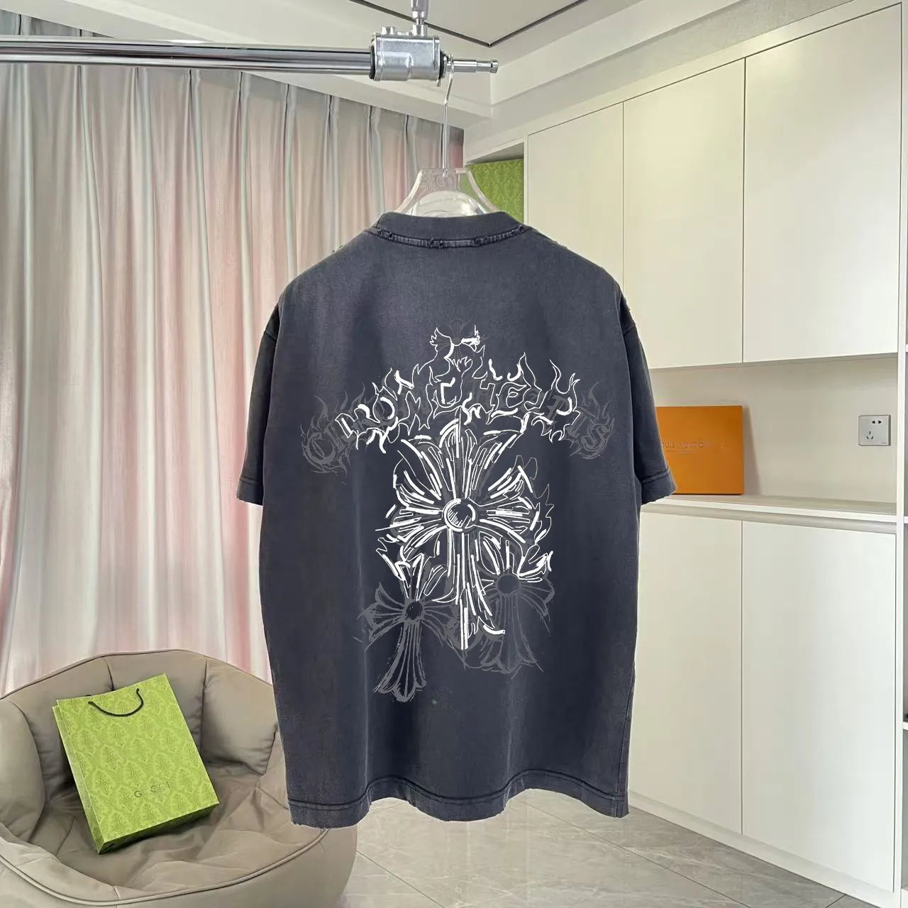 ch *2026 New Arrival t g Same Style Size：S M L XL XXL ：Black White Gray